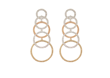 Three Tone Plated | Chandelier Earrings